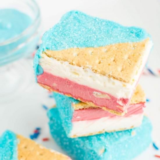 RED VELVET, WHITE, &  BLUE SANDWICH