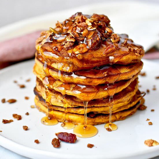 Harvest Pumpkin Crunch Pancakes