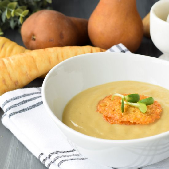 Roasted Parsnip and Pear Soup