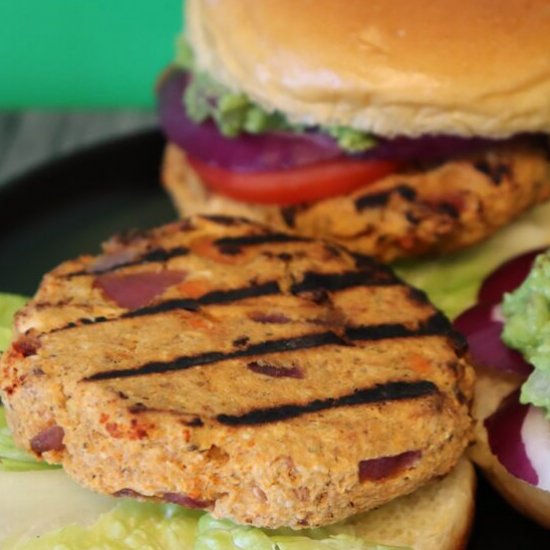 Grillable, Buffalo Chickpea Burger