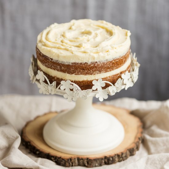 Sweet potato cake with brown butter