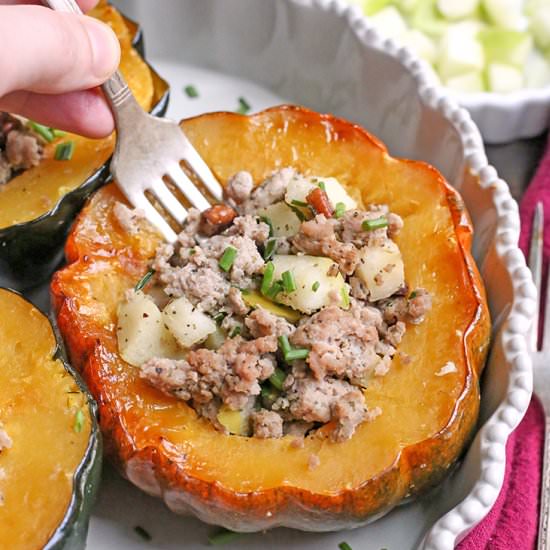 Paleo Whole30 Sausage Stuff Squash