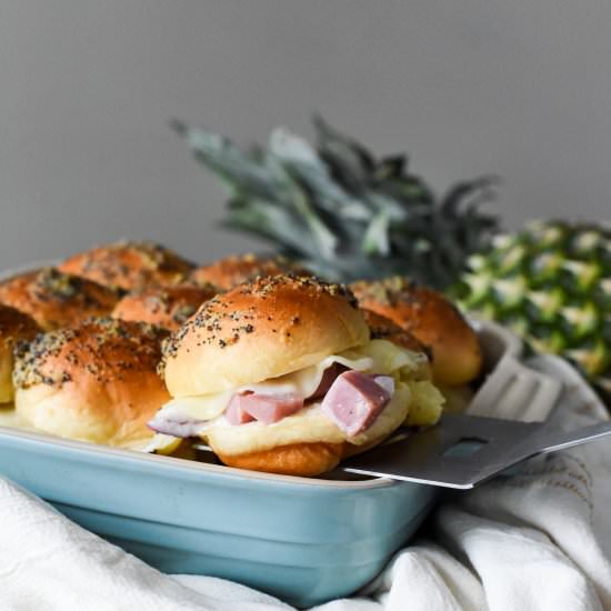 Hawaiian Pineapple Ham Salad Slider