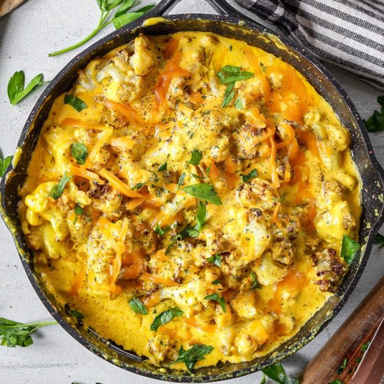 Roasted Cauliflower and Cheese