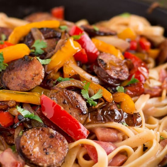 CAJUN PASTA WITH SMOKED SAUSAGE