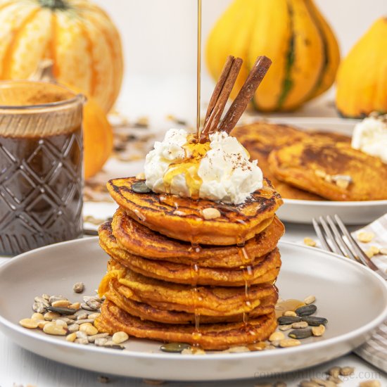 Vegan Pumpkin Pancakes Recipe GF