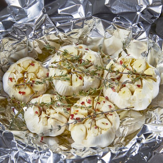 Herb Oven Roasted Whole Garlic