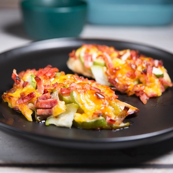 CHICKEN ZUCCHINI BAKE WITH BACON