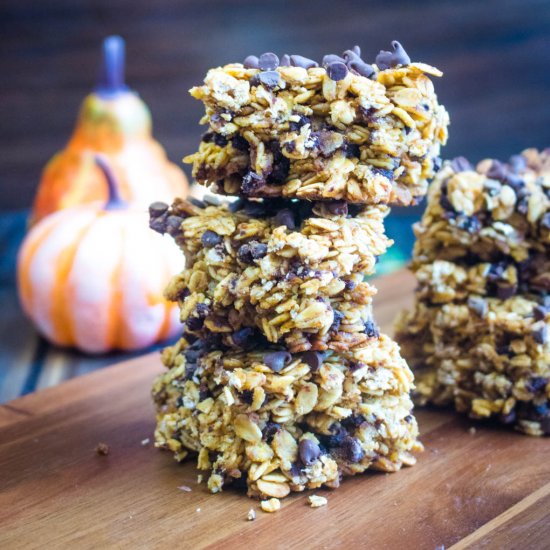 Pumpkin Chocolate Chip Oat Bars