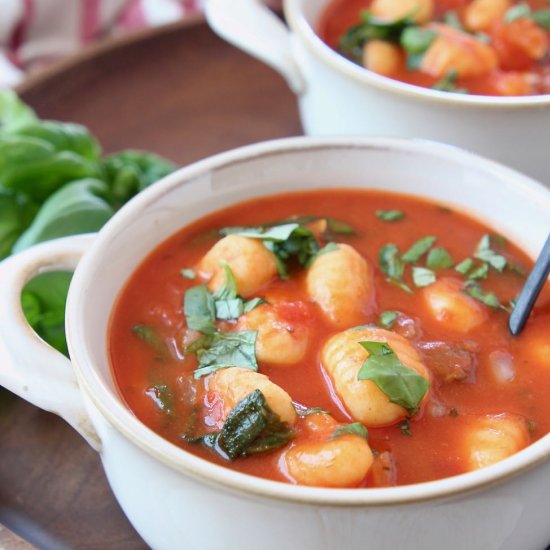 Tomato Basil Gnocchi Soup