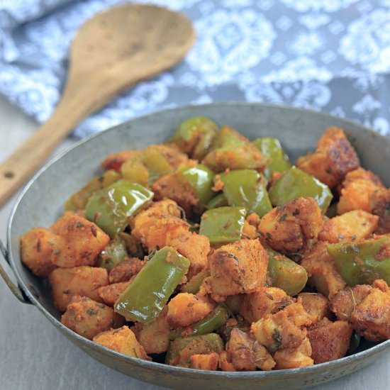 Potato Bell Pepper Stir Fry