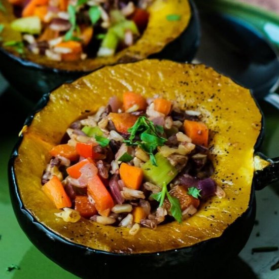 Vegan Stuffed Acorn Squash