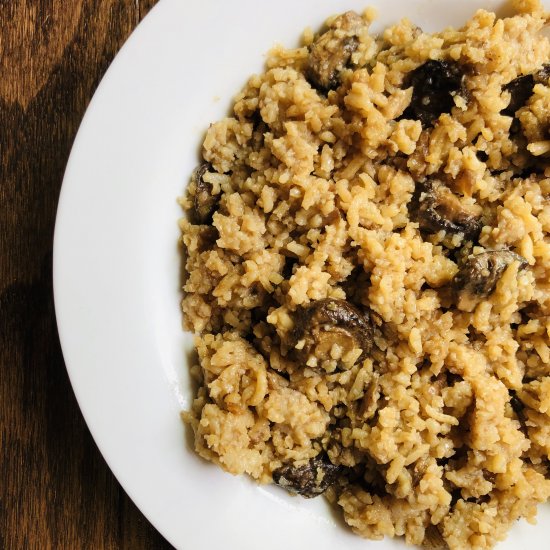 Slow Cooker Mushroom Rice