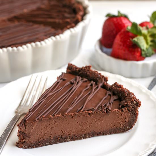 Paleo Vegan Double Chocolate Pie