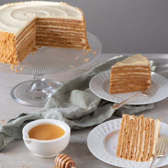 Medovik Russian Honey Cake