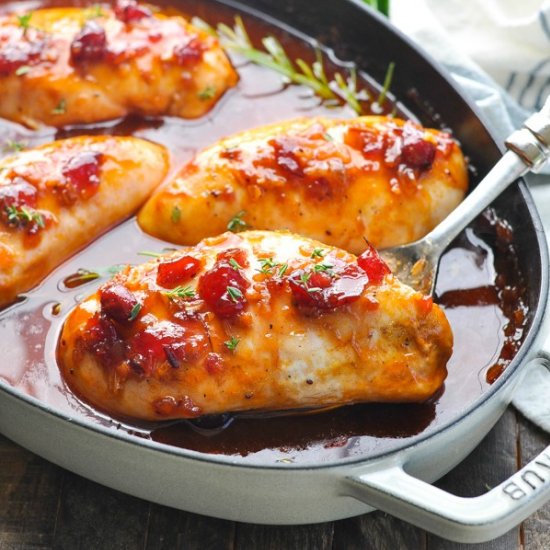 Dump-and-Bake Cranberry Chicken