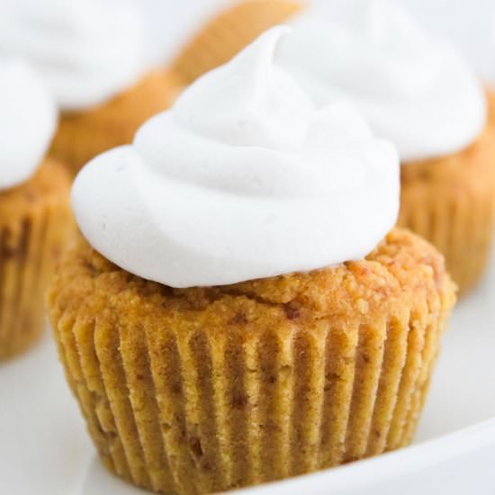 Vanilla Cupcakes with Whipped Cream