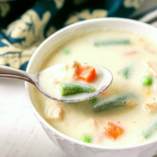 Low Carb Creamy Turkey Soup