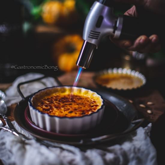 Boozy Pumpkin Cardamom Crème Brûlée