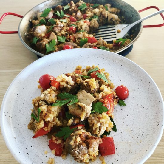 Cauliflower Rice Paella