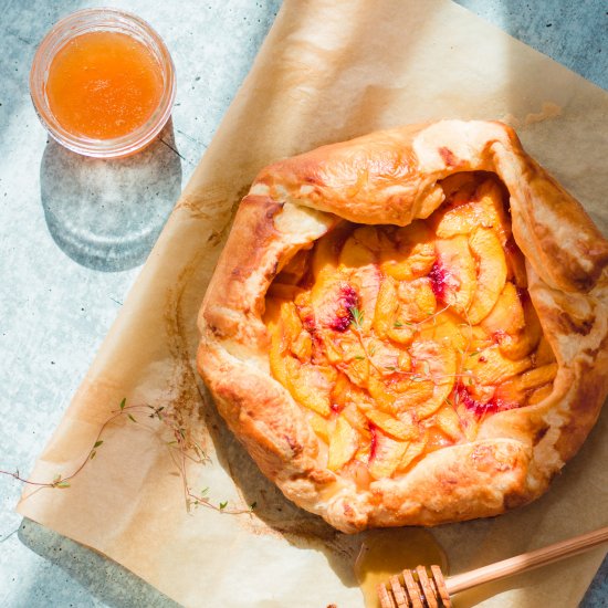 Peach Galette with Honey & Thyme