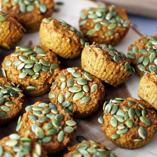 Healthy Carrot Pumpkin Muffins