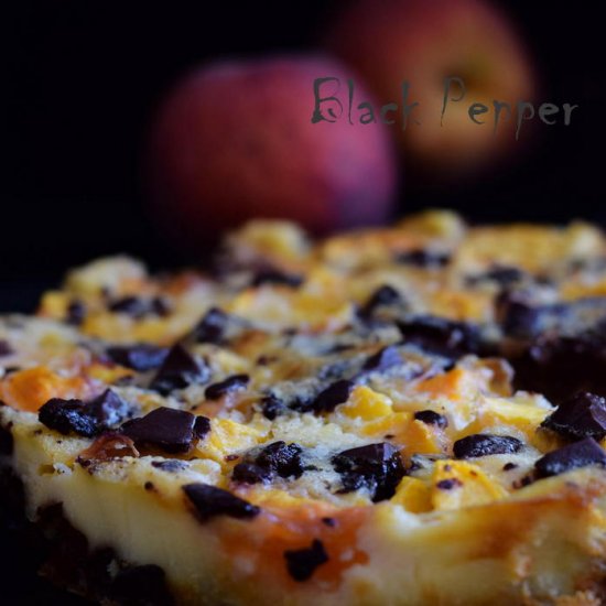 Peach and Chocolate Clafoutis