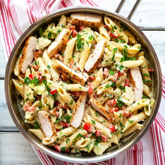 Creamy Lemon Artichoke Pasta