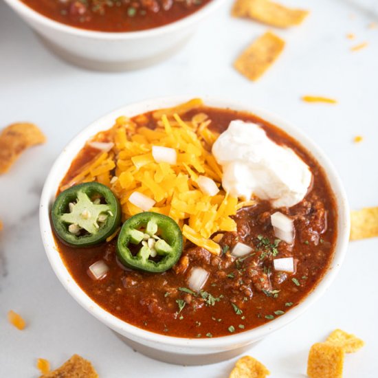 Instant Pot Chili (Texas Style)