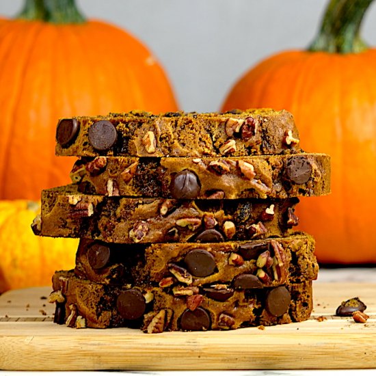 Chocolate Pecan Pumpkin Bread