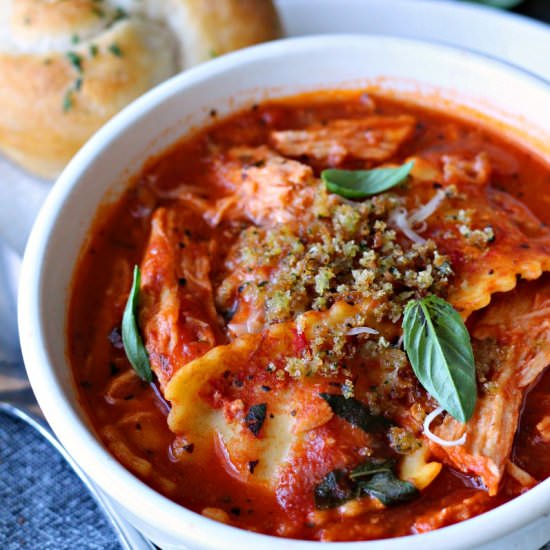 Slow Cooker Chicken Parm Soup