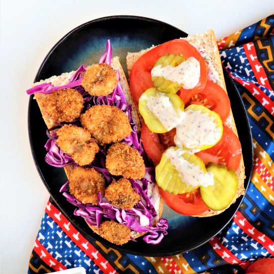 Wild Mushroom Vegan Po’Boy