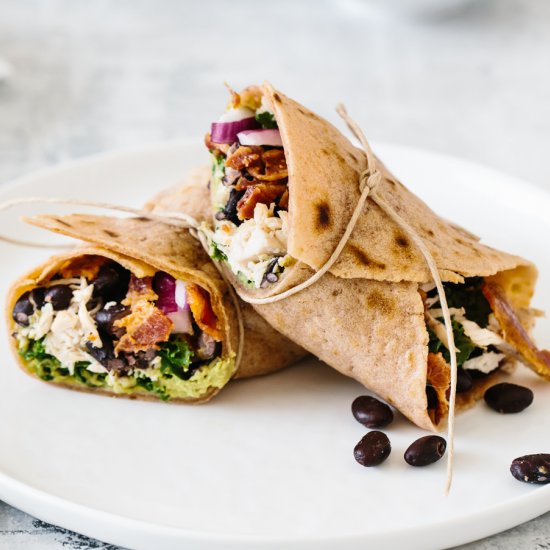 Chicken and Black Bean Wrap