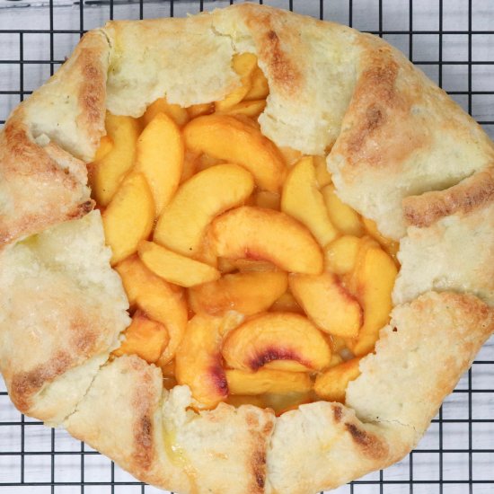 Peach Galette Greek Yogurt Crust