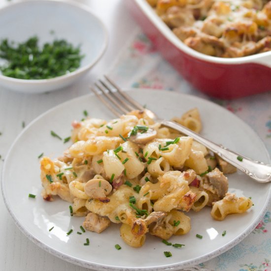 Chicken and Bacon Pasta Bake