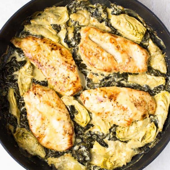 Creamy Spinach Artichoke Chicken