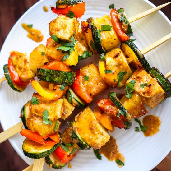 Tofu Skewers – Pineapple Marinade