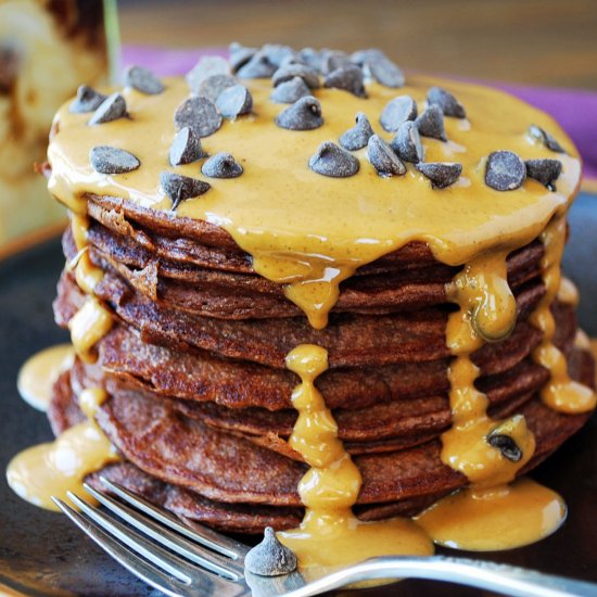 Chocolate Protein Pancakes