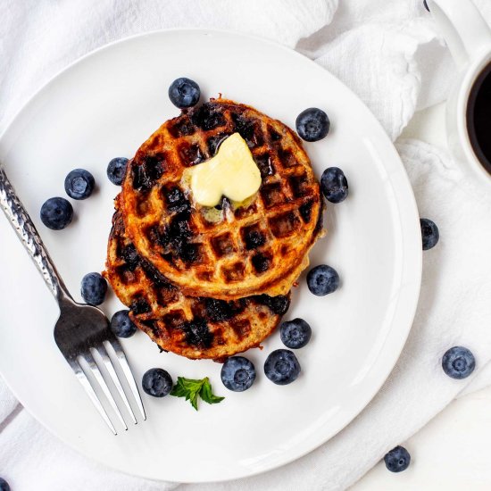 Keto Blueberry Chaffles