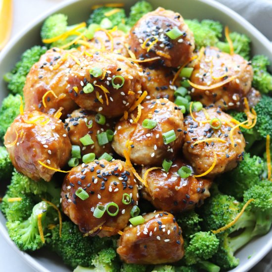 Paleo Orange Chicken Meatballs