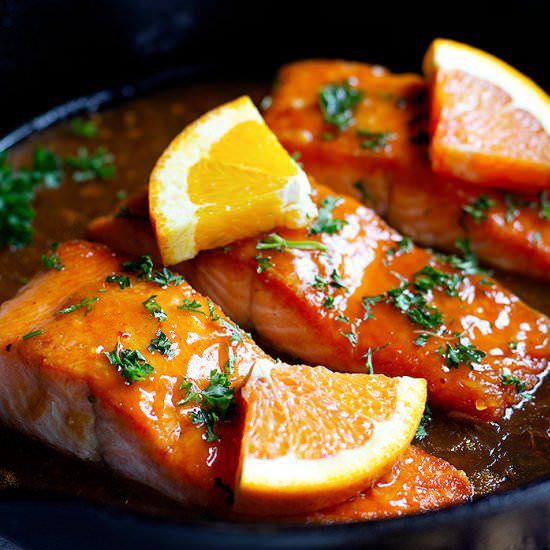 Crispy Orange Glazed Salmon Recipe