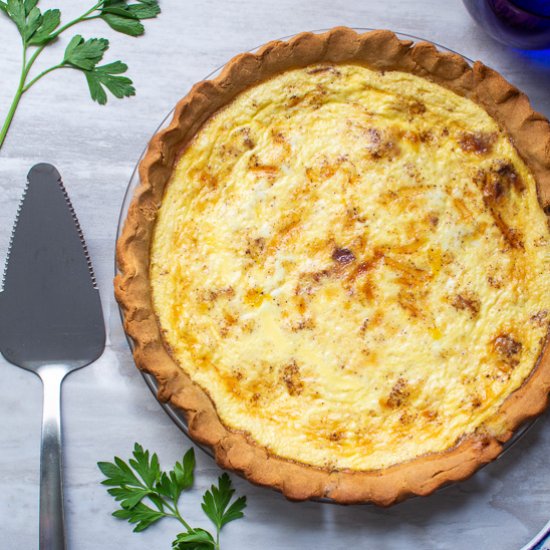 Classic Quiche with Chickpea Crust