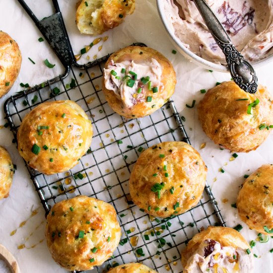 Chive Gougeres