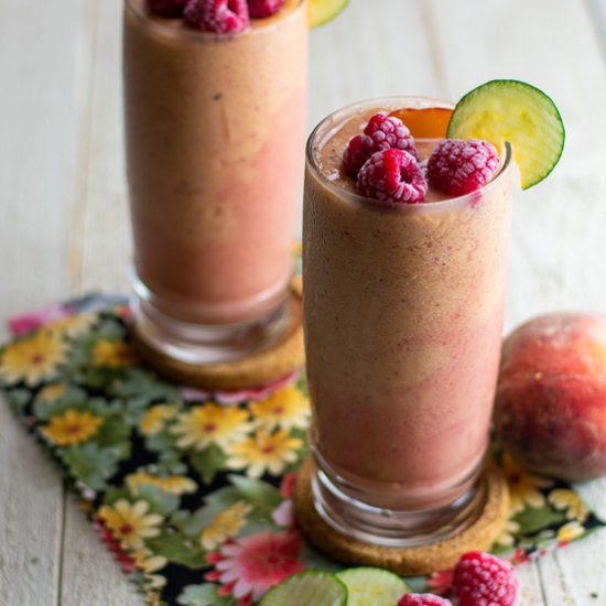 Peach Raspberry Surprise Smoothie