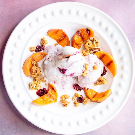 Grilled Peaches & Ice Cream