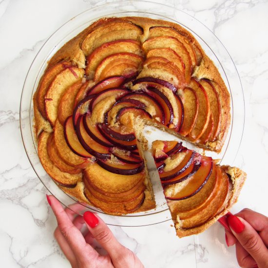 Peach + Plum Bloom Cake