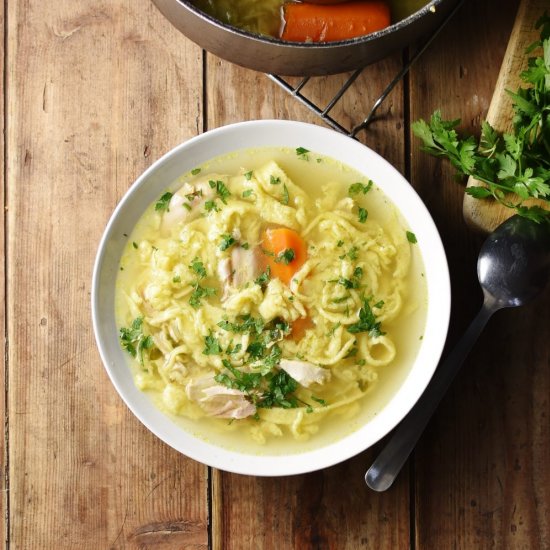 Polish Egg Drop Chicken Soup