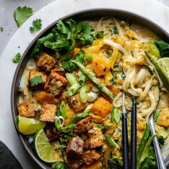 Butternut Squash Green Curry Bowls