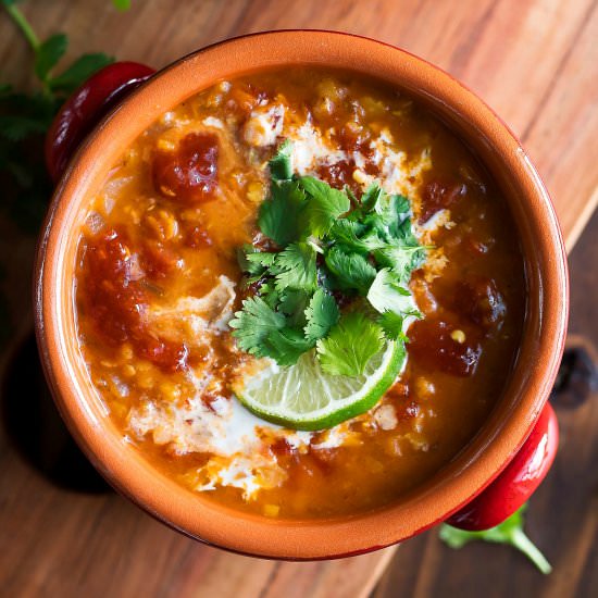 Instant Pot Red Lentil Curry Soup