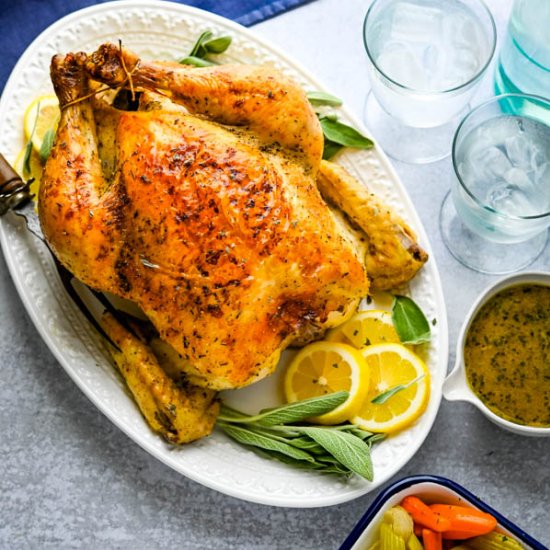 Simple Herb Roasted Chicken